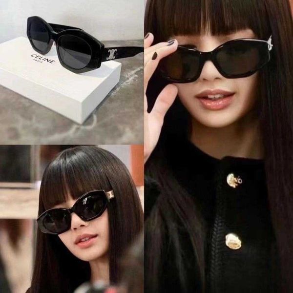 

lisa's matching glasses cl40238 triumphal arch uv resistant with high appearance value small face and fashionable sunglasses, White;black