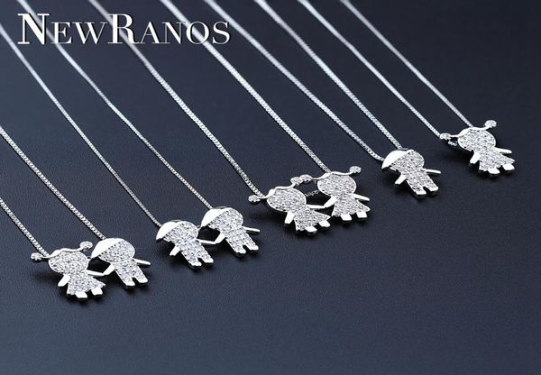 

new gift new design boy and girl pendant necklace jewelry for women party jewelry pgy046 j1906257927411, Silver
