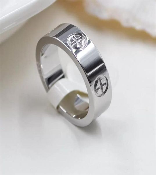 

6mm titanium steel silver ring men and women rose gold ring for couple rings good gift32753057622387