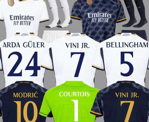 

2023 2024 soccer jerseys 23 24 football shirt real madrids camavinga alaba modric valverde fourth camiseta men and kids uniforms vini jr bel, Gray