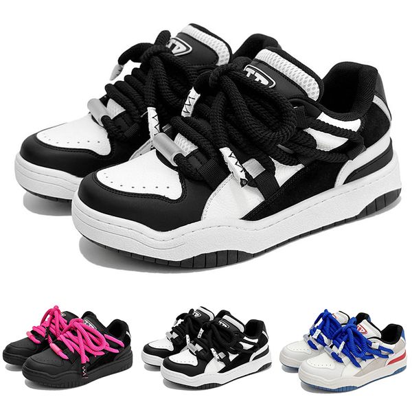 

multicolored designer couple style bakery discount casual shoes for man woman black pink blue white sports casual outdoor sports sneaker 36-
