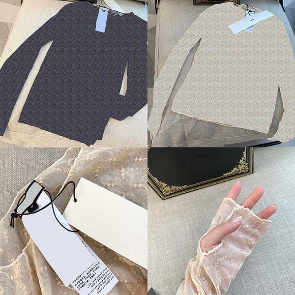 

women shirts lace classic letter tees embroidery lady t-shirt party banquet trendy girls transparent, White