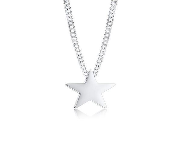 

pendant necklaces 2021 titanium steel multilayer twopiece rectangular bar fivepointed star simple necklace suitable for women a9756476, Silver