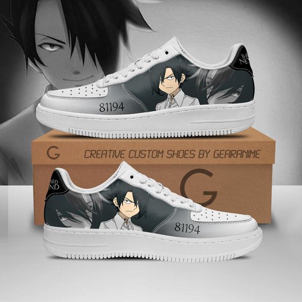 

fashion men women anime casual shoes ray neverland air sneakers italy refined manga low leather designer couple custom animes for fans sport, Black