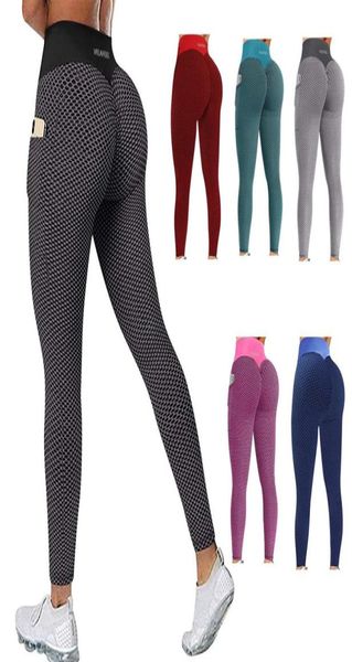 

women yoga pants sports leggings sportswear pocket outfit exercise stretchy fitness gym legging high waist seamless push up pant v1182256, White;red