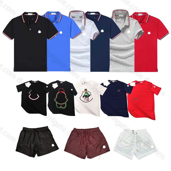 

2023 designer men's polos classical shirts men luxury polos casual mens mon t shirt clair letter print embroidery fashion high street m, White;black