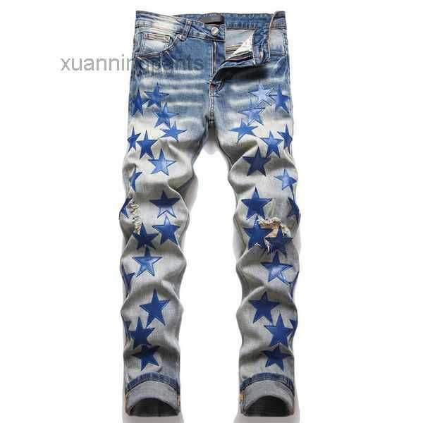 

jeans jeans pants white black rock revival biker pants broken hole embroidery hip denim letter pantalones alxp, Blue