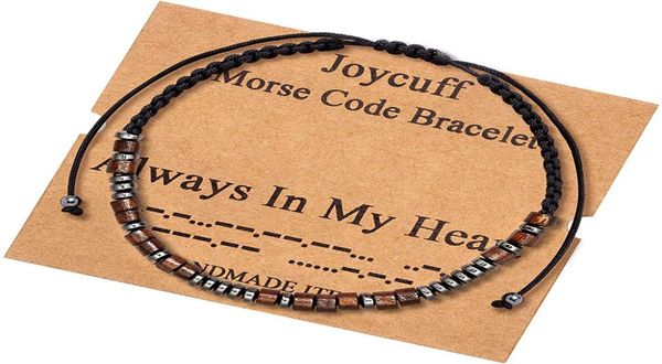

handmade morse code bracelets in my heart lover friendship bracelet for women men bff charm chain jewelry promise gifts9880778, Golden;silver