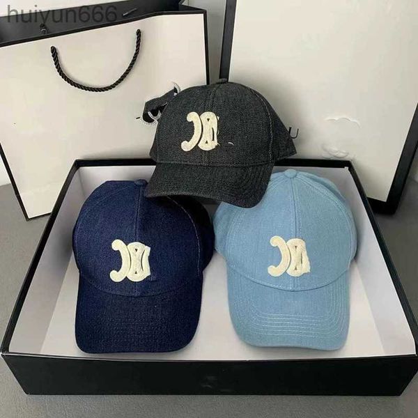 

designer caps for men women letter wash cowboy baseball cap soft adjustable cap fashion versatile trend sun hat, Blue;gray