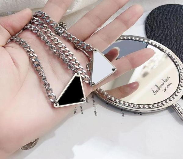 

mens woman pendant necklaces buckle link necklace chain silver man womens bracelets jewelry black white colors5618551