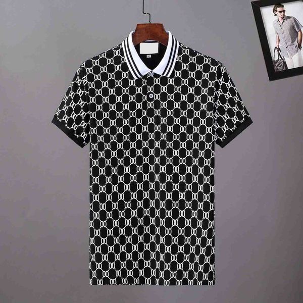

mens polo shirt designer polos shirts for man fashion focus embroidery snake garter little bees printing pattern clothes clothing tee black, White;black