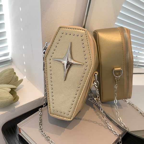

wholesale ladies shoulder bag 5 colors urban simple solid color leather handbag street popular rivet chain bag metal decorative mobile phone, Black;red