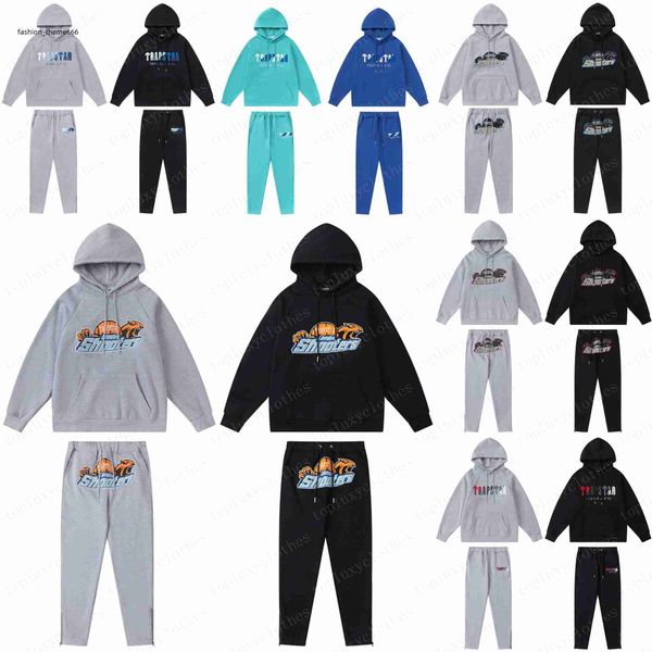 

mens tracksuits sweater trousers set designer hoodies streetwear sweatshirts quality sports suit embroidery plush letter decoration thick ho, Gray