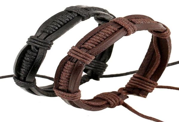 

brand new leather braided cowhide bracelet selling black and brown color fb471 mix order 20 pieces a lot slap snap bracelets3293447, Silver
