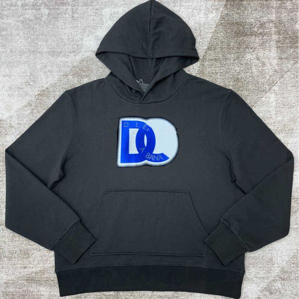 

luxury brand designer hoodie men women dg hooded sweater fashion pullover coat mens long sleeve hoody cotton sweatshirt 4xl 5xl, Black