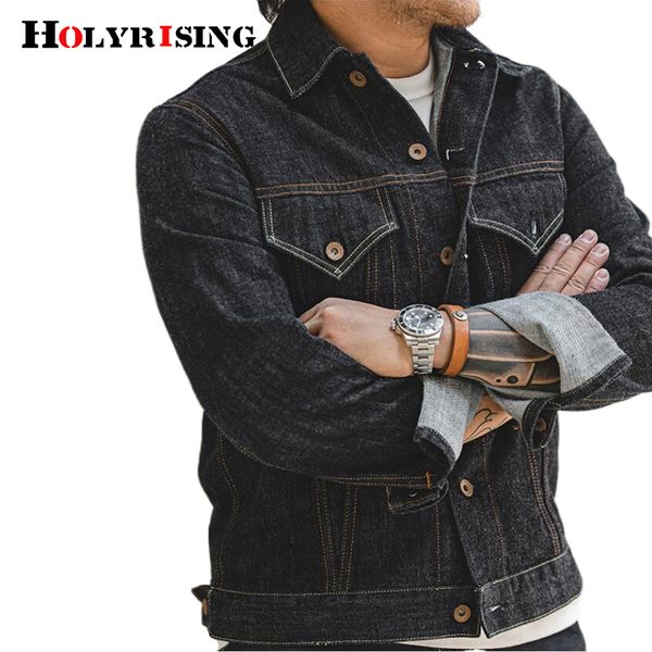 

men's jackets denim jacket fashionable retro blue streetwear turn down collar black denim cotton coats male casual jean jacket nz3 2307, Black;brown