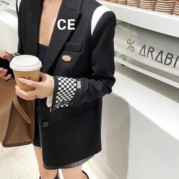

womens designer blazer suit clothes jacket ce brand luxury designer woman jacket new released, White;black