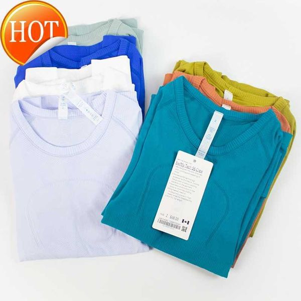 

women tshirt yoga t-shirts women's t-shirt high-elastic breathable running quick drying seamless short sleeve sport-cycling gym wear ts, Gray