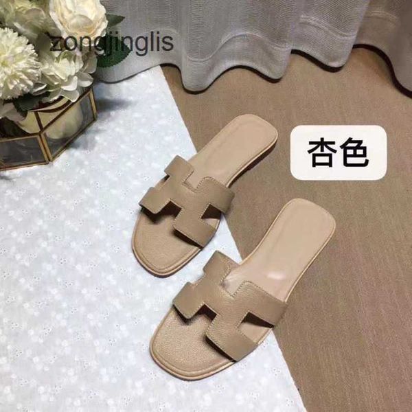 

slippers oran summer bear her women's designer women 2023 slipper shoes sandal baida color matching leather flat sandals for tourism li
