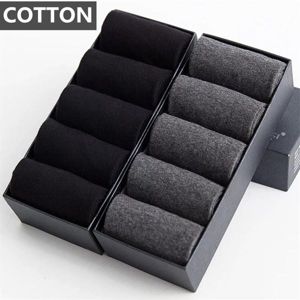 

mens socks 10pairslotmens cotton socks business mens breathable highquality soft fabric mens solid color long socks business casualmen 23072, Black
