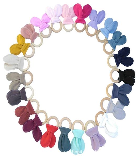 

baby teething bunny ear teether natural wooden teething ring necklace baby nursing training teethers toy gift 13 designs bt64721088715