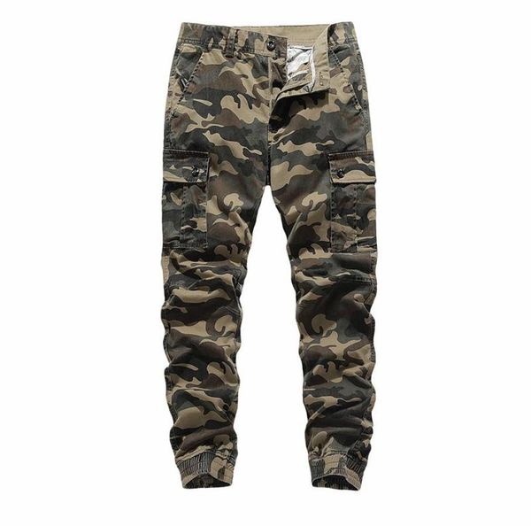 

men039s pants 2022 spring cargo pant men fashion camouflage full length trousers casual cotton overalls multipockets pencil9371360, Black