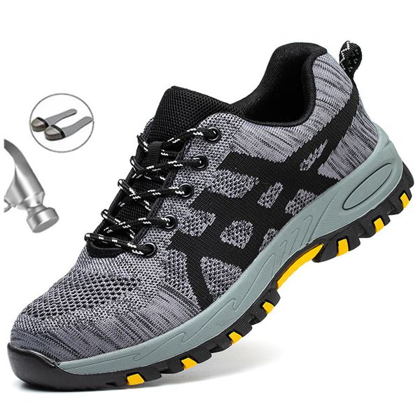 

safety shoes work sneakers men safety shoes construction steel toe work shoes safety boots men shoes anti-puncture working 230729, Black;brown