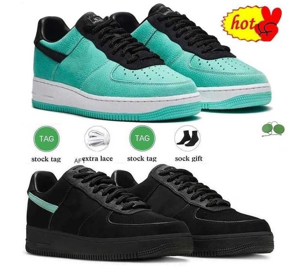 

2023 new tiffany airforce 1 1837 shoes black multi color running shoes dz1382-001 sneakers for men and women 36-45