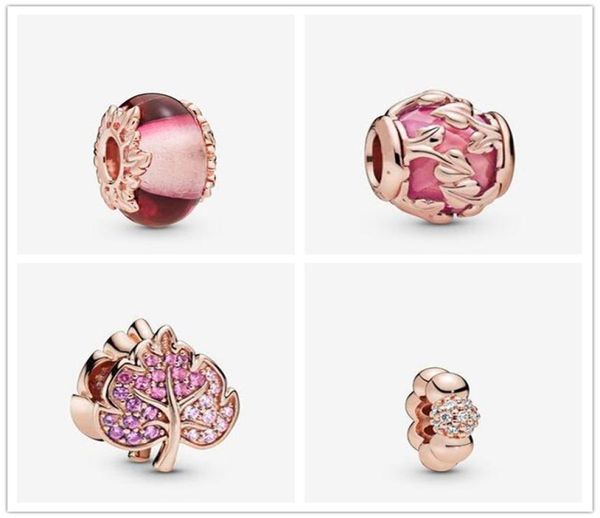 

2019 new winter 100% 925 sterling silver rose murano glass charm bead fits european jewelry bracelets necklaces & pendants2356506, Black