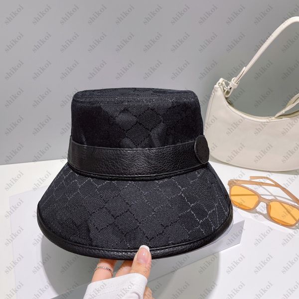 

Fashion Letter Bucket Hat Design caps For Mens Womens Foldable Caps Black Fisherman Beach Sun Visor wide brim hats Folding ladies Bowler Cap Good quality