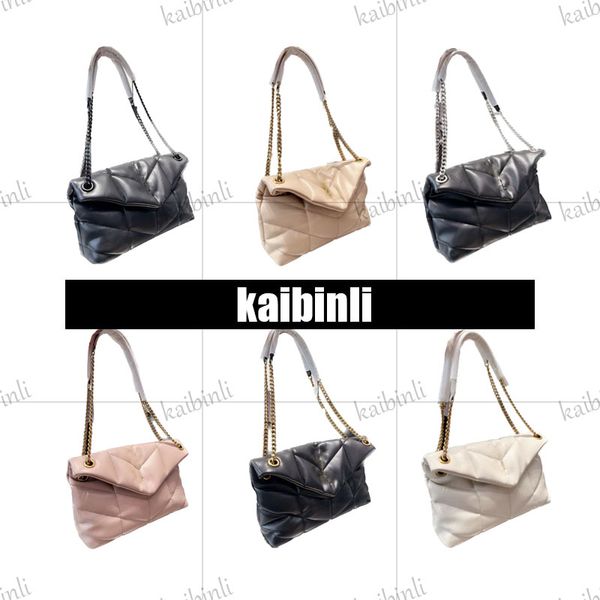 

designer loulou puffer chain messenger bag luxurys real leather shoulder purse fashion handbags gold silver hardware letter hasp cross body