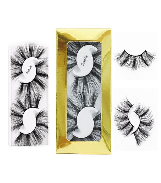 

2 pairs long thick 25mm lashes 5d false eyelashes dramatic wispy fluffy full strip lash handmade whole9849861