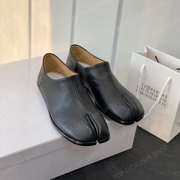 

women's dress shoes designer loafers tabi casual shoes black men's leather boat shoes fashion mule flat loafers sizes 35-44 with b