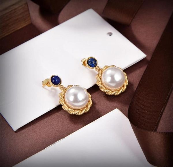 

women fashion earrings ear studs classic letters golden diamond pearl earring luxury brand designer jewelry seven sty4459306, Golden;silver
