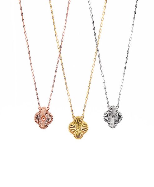 

queen lotus fashion brand design flower women necklace accessories whole rose gold plated chain1017362, Silver