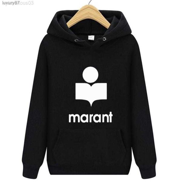 

men039s hoodies sweatshirts 2023 autumn winter hoodie casual sweatshirt marant printed longsleeved pullover3134472, Black