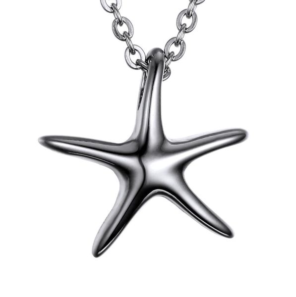 

lily memorial jewelry pendant starfish charm urn pendant ashes necklace keepsake with chain necklace with a gift bag1781063, Silver