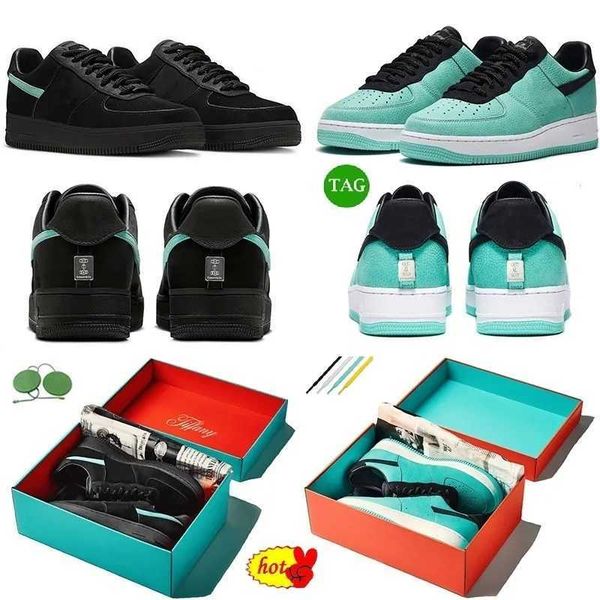 

shoes af 1 low tiffany black blue 1837 fashion sneakers with original box