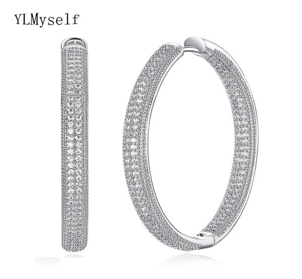 

4cm diameter large hoop earrings white jewelry classic jewellery fast women big circle earring t1906253387173, Golden;silver