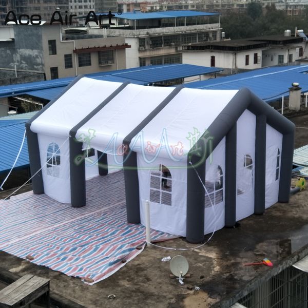 

wholesale new design 10x5x5mh (33x16.5x16.5ft) giant inflatable wedding house tent with air blower made by ace air art