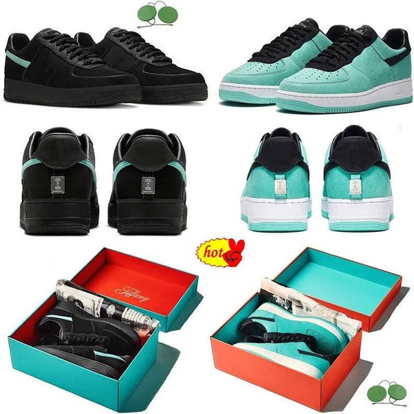

new designer airforce 1 one low men women running shoes sneakers af1 tiffany blue black multi color dz1382-001 mens trainers sports platform