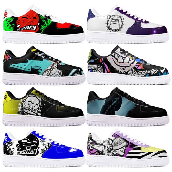 

diy shoes casual shoes custom mens running shoes one for men women platform casual sneaker handsome lightning child trainers outdoor sports, Black