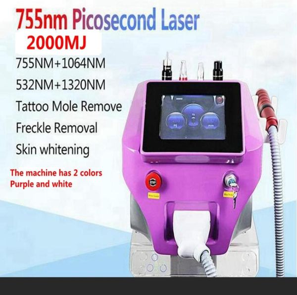 

pico picosecond nd yag pigment tattoo removal machine 4 wavelength 532nm 755nm 1064nm 1320nm skin care7537486, Black