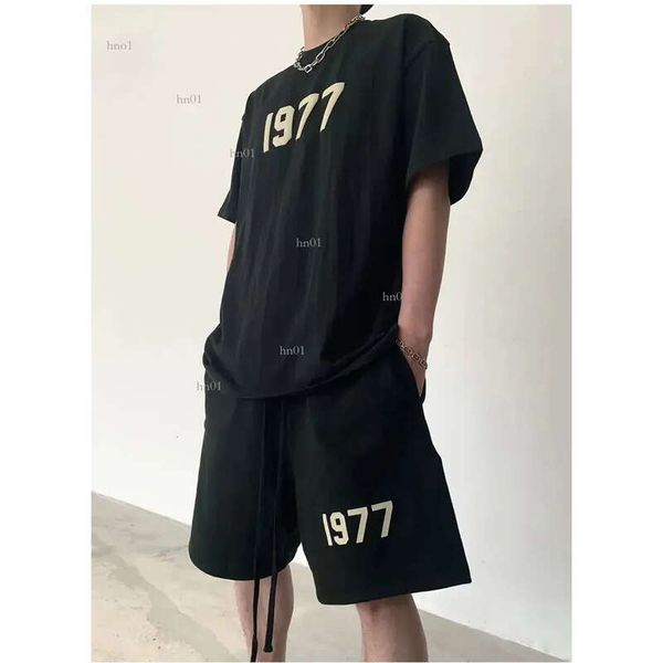 

mens essentail 1977 shorts letter printed pants casual fashion summer men essen for male streetwear loose sports clothingky s6, White;black