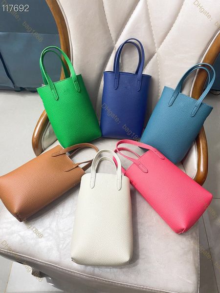 

new luxury women's bag fashion litchi pattern leather designer bag mini vertical square handbag 12 color one shoulder crossbody mobile