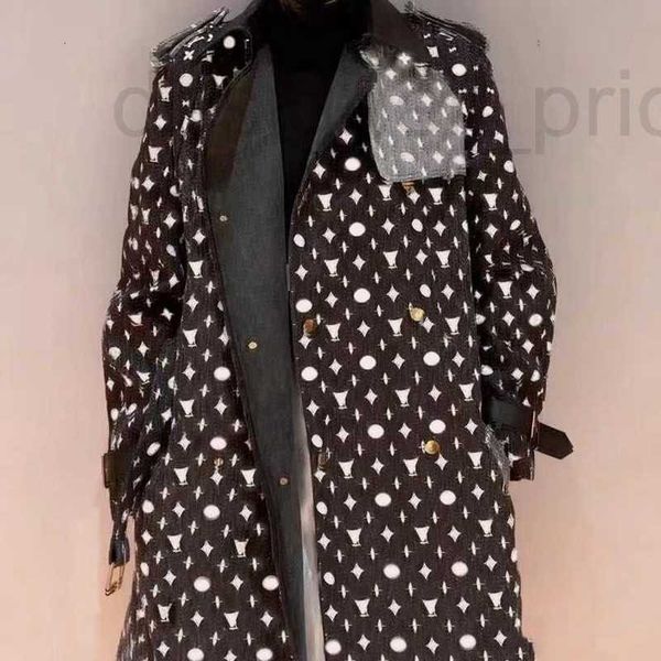 

women's trench coats designer autumn womens trench coats luxury women windbreaker body letter print jacket loose belt coat female casua, Tan;black