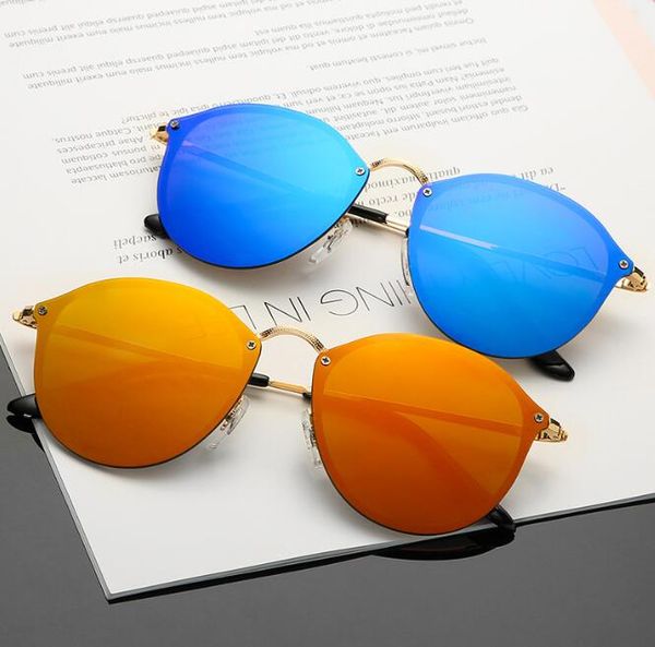 

fashion classic sunglasses for men metal gold frame uv400 vintage style attitude sunglasses protection eyewear with box, White;black