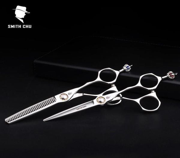 

smith chu crown xl156 6 inch 440c stainless professional salon barbers thinning scissors hairdress scissors sets3800900