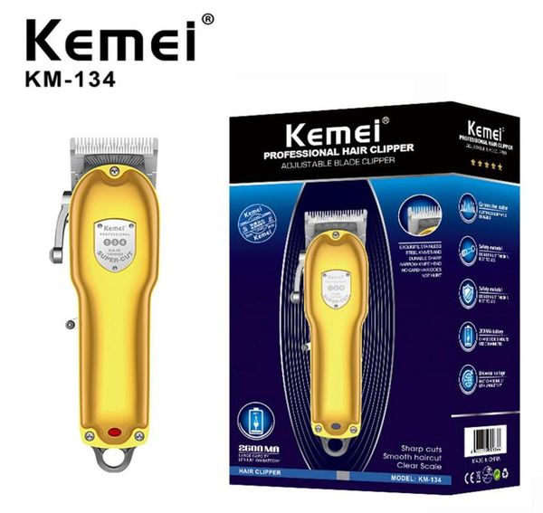 

kemei barber shop shaver rechargeable cuter hair trimmer cliper man adjustable blade razor haircut machine clipper km134 trimmer25729473