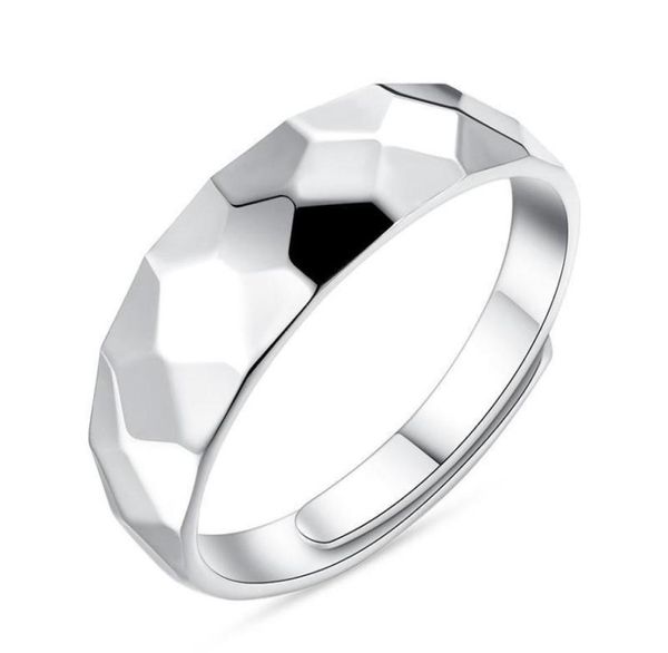 

cluster rings s925 silver irregular diamond mirror shape opening adjustable men039s domineering cold breeze ring2984288, Golden;silver